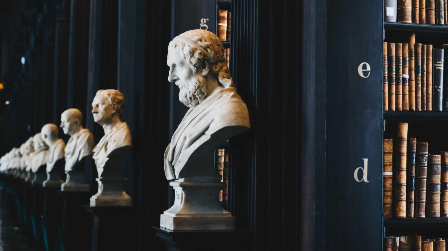 Ancient busts at Trinity College Dublin
