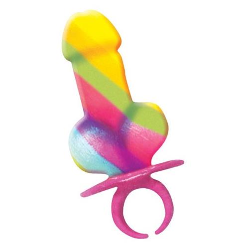 Rainbow Pecker Candy Finger Ring
