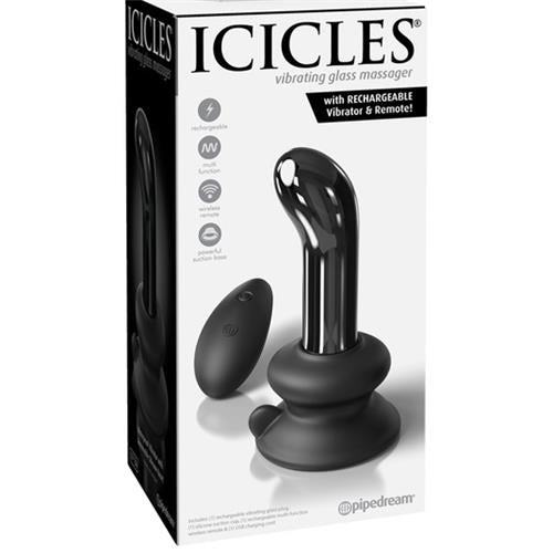 Icicles - Rechargeable Glass Vibrator with Remote - No.84