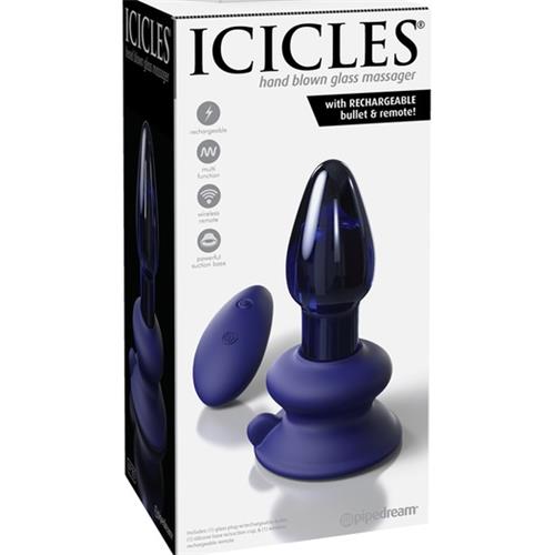 Icicles - Rechargeable Glass Vibrator with Remote - No. 85