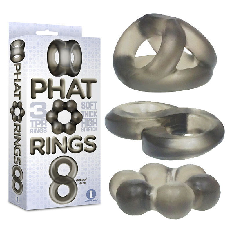 The 9's Phat Rings - Smoke Cock Rings - Set of 3