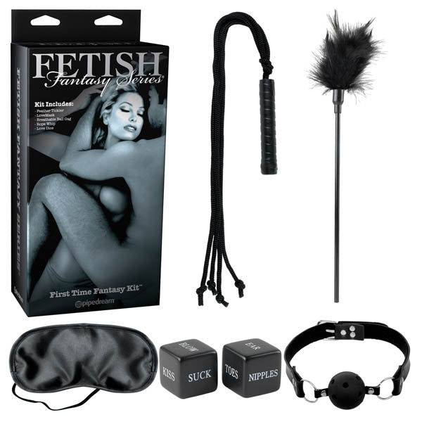 Fetish Fantasy Series Limited Edition First Time Fantasy Kit - Black Bondage Kit - 5 Piece Set