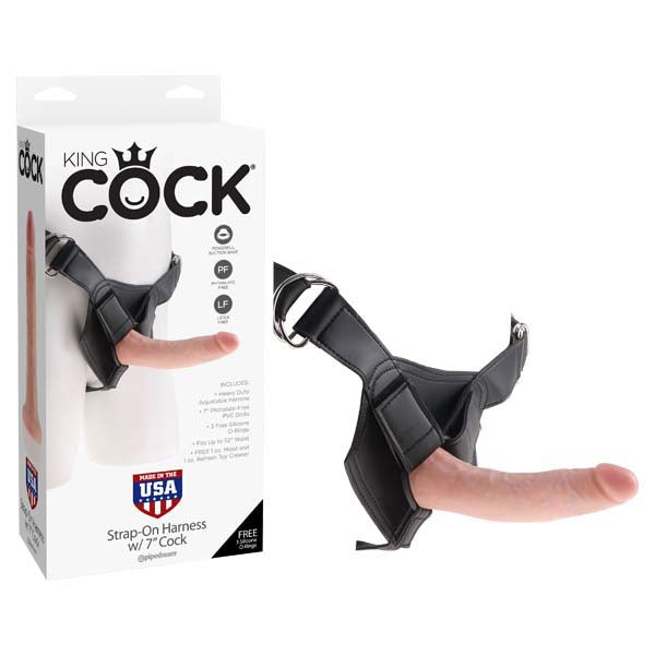 King Cock Strap-On Harness With 7'' Cock - Flesh 17.8 cm (7'') Strap-On