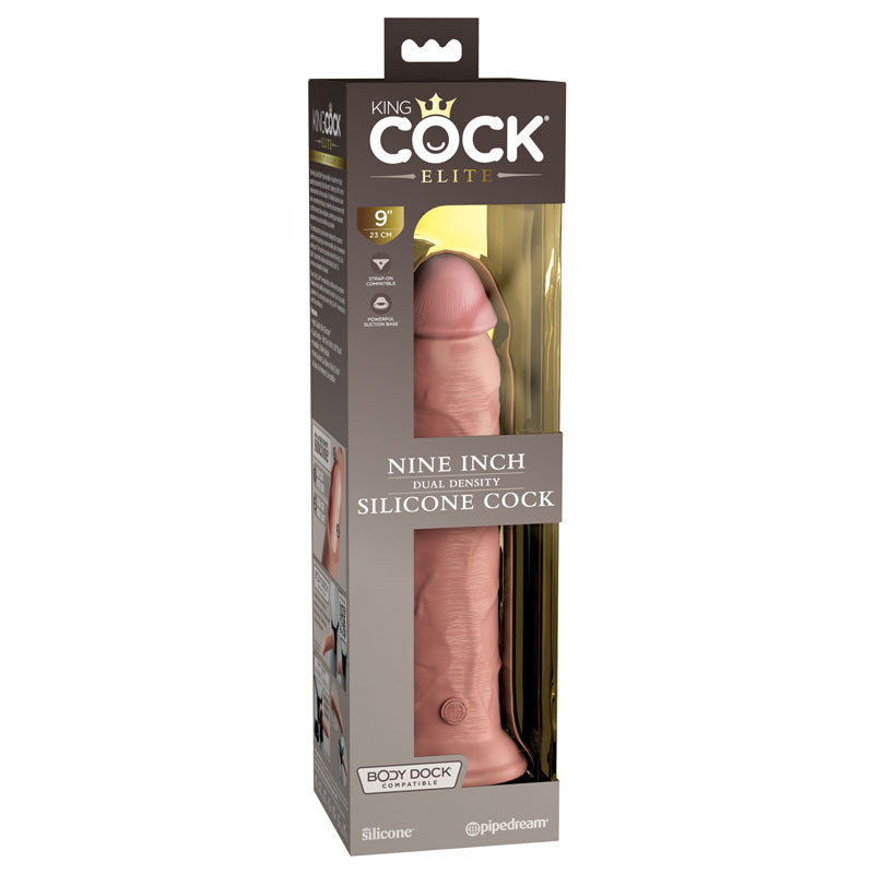 King Cock Elite 9'' Dual Density Cock - Flesh - Flesh 22.9 cm Dong