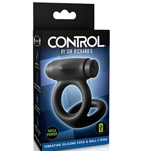 Control By Sir Richard’s - Vibrating Silicone Cock and Ball Cock Ring