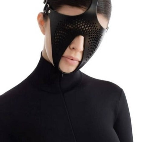 Ex Machina Genuine Leather Mask Black