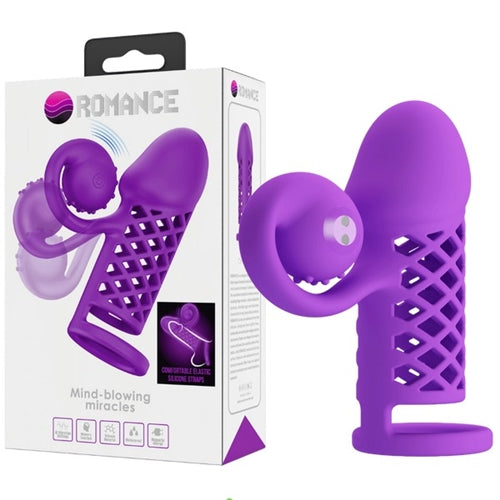 Mind Blowing Miracles Penis Sleeve - Romance - Harden Purple with Vibration