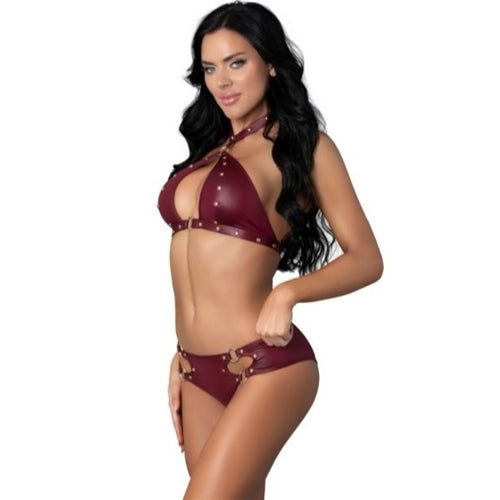 Juno Burgundy Jewel Two Piece Set