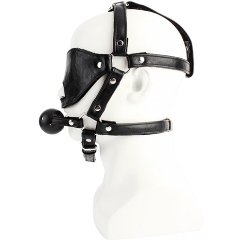 Blindfold Harness with Ball Gag