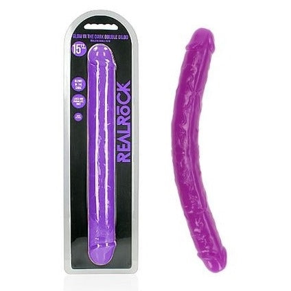 REALROCK 38 cm Double Dong Glow - Purple