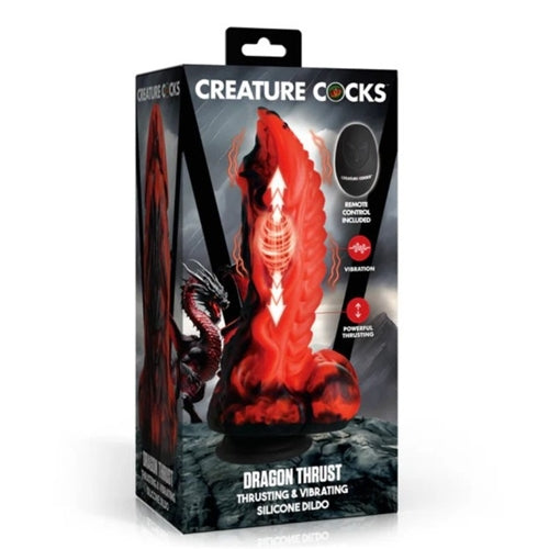 Creature Cocks Dragon Thrust Thrusting & Vibrating Silicone Dildo