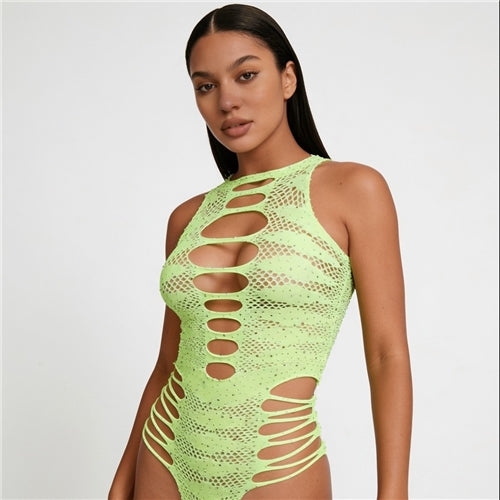 Sleeveless Rhinestone Bodysuit