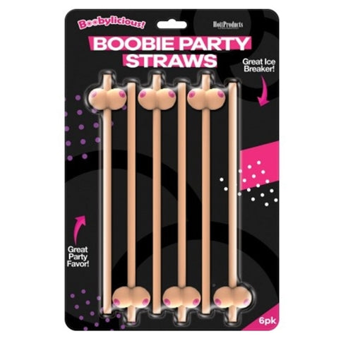 Boobie Straws (Flesh Color) 6Pk.