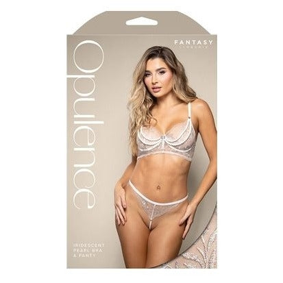 OPULENCE Iridescent Pearl Bra & Panty - White