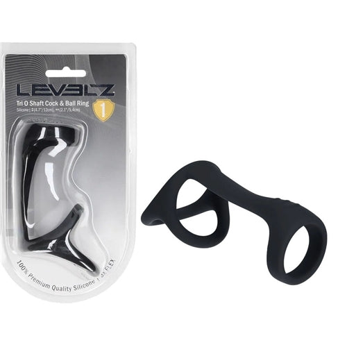 LEVELZ Tri O Silicone Shaft Cock & Ball Ring