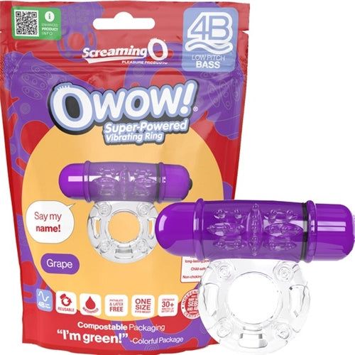 Owow 4B Low Pitch Base Cockring - Screaming O