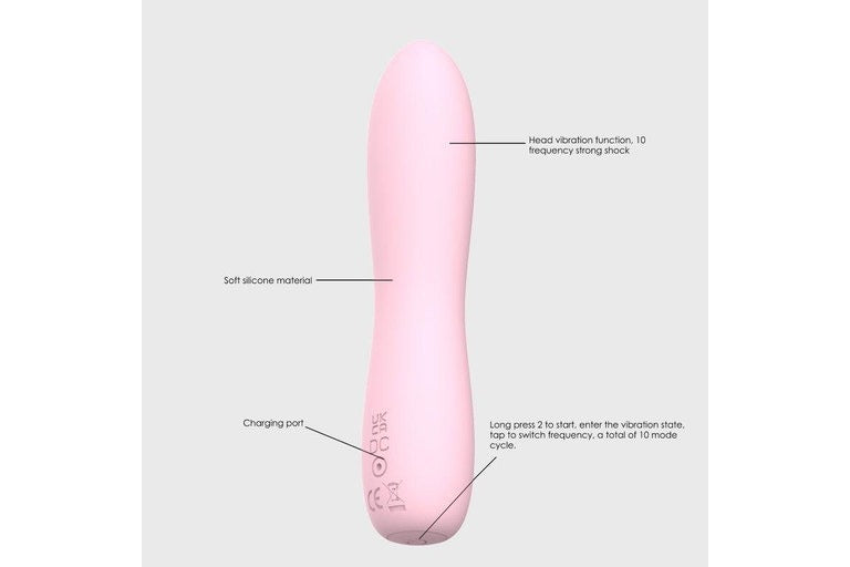 Bella Silicone 140mm Bullet Massager Pink