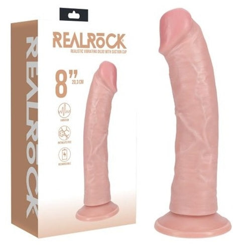 REALROCK 8" Vibrating Cock - Flesh