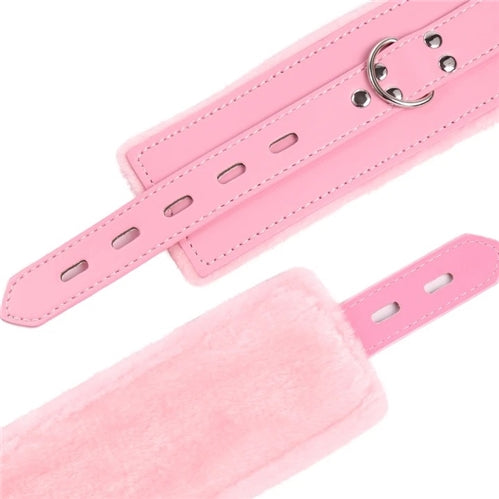 Fluffy Leather Cuffs