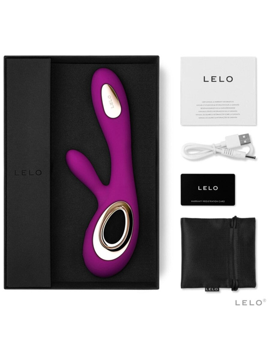 LELO SORAYA WAVE RABBIT VIBRATOR DEEP ROSE