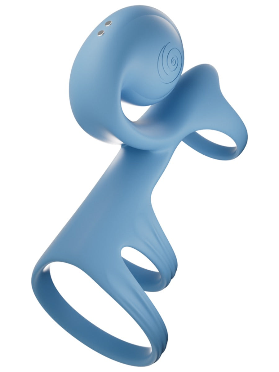 SVibe Snail JOVI Arc Couples Ring Blue Haze