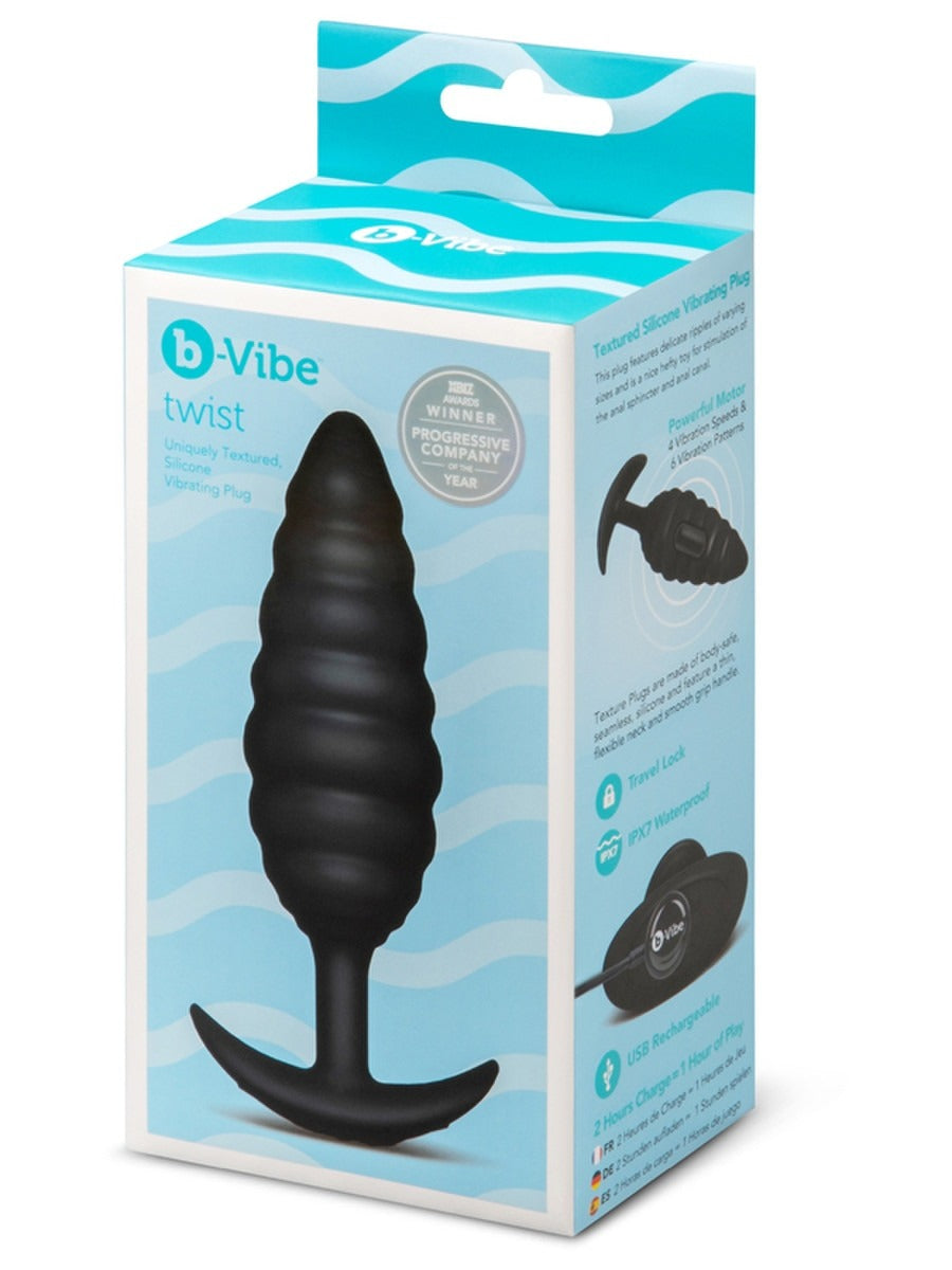 b-Vibe Twist Texture Plug Black