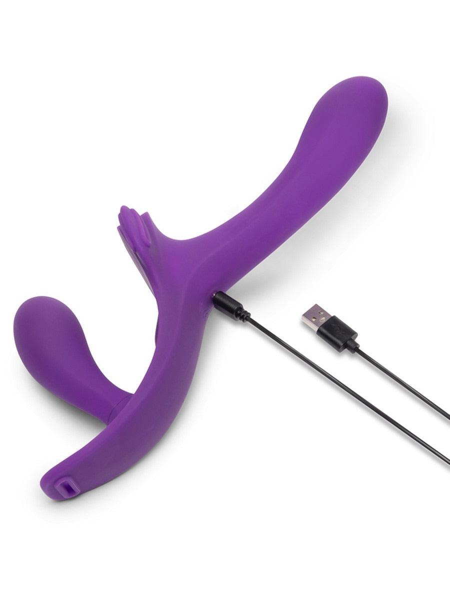 Together Toy Lock-In Dual-Ended Vibrating Strap-on & Harness Set