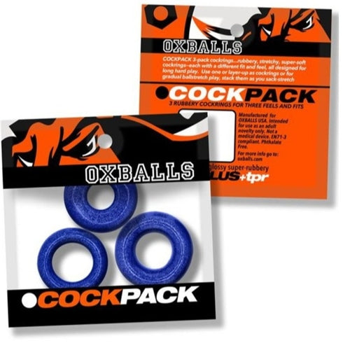 Cockpack 3 Pc Ring Set Blue