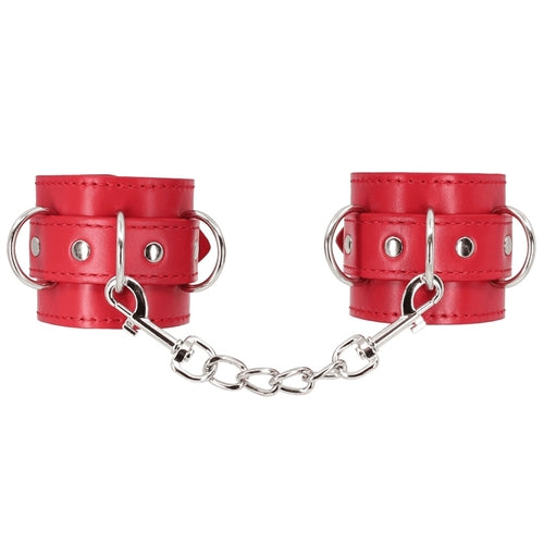 Faux Leather Wrist Cuffs With Buckle