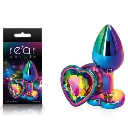 Rear Assets Multicolour Heart - Small - Rainbow