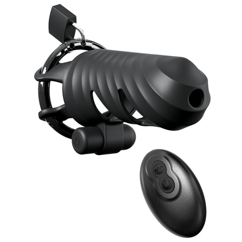 Fantasy C-Ringz Remote-Controlled Vibrating Cock Blocker Black