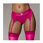 Ouch! Vibrating Strap-On Thong with Adjustable Garters