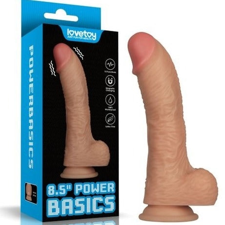 Power Basics 8.5'' Vibrating Dong - Flesh