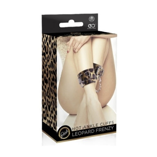 Leopard PU Leather Ankle Cuffs