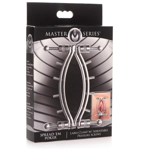 Master Series Spread 'Em Poker Labia Clamp with Adjustable Pressure Screws