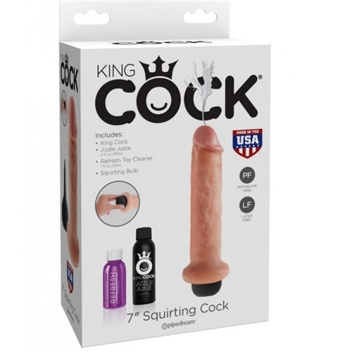 King Cock 7" Squirting Cock - Flesh