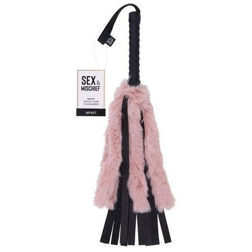 Sex and Mischief Brat Faux Fur Flogger