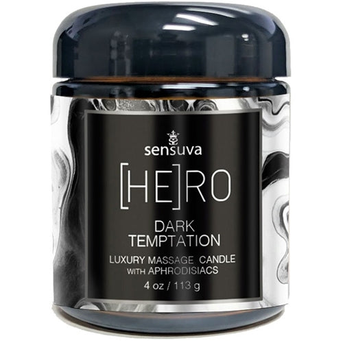 Hero Dark Temptation Luxury Massage Candle with Aphrodisiacs 4oz 118ml