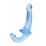 RealRock Crystal Clear 6" Strapless Strap On Blue