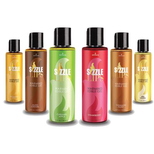 Sizzle Lips Edible Warming Massage Gel