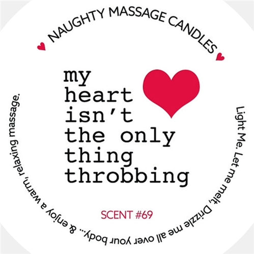 MASSAGE CANDLE 1.7 OZ THROBBING HEART SCENT NOS. 69