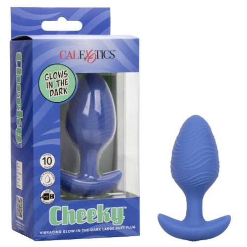 Cheeky Vibrating Glow-In-The-Dark Large Butt Plug