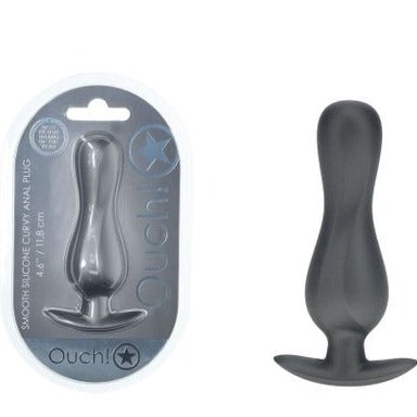 OUCH! Curvy Anal Plug - Gun Metal