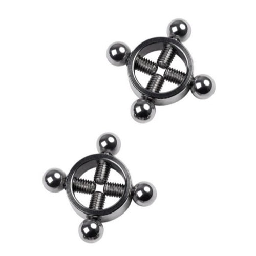Silver Metal 2 Pc Nipple Clamps