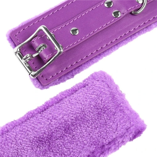 Fluffy Leather Cuffs