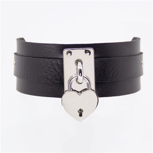 Collar with Silver Padlock