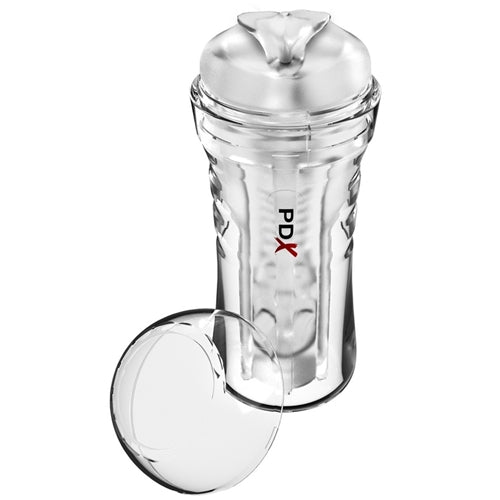 PDX Extreme Wet Pussies Super Luscious Lips Self-Lubricating Stroker Frosted