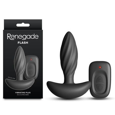 Renegade Flash - Black - Vibrating Butt Plug