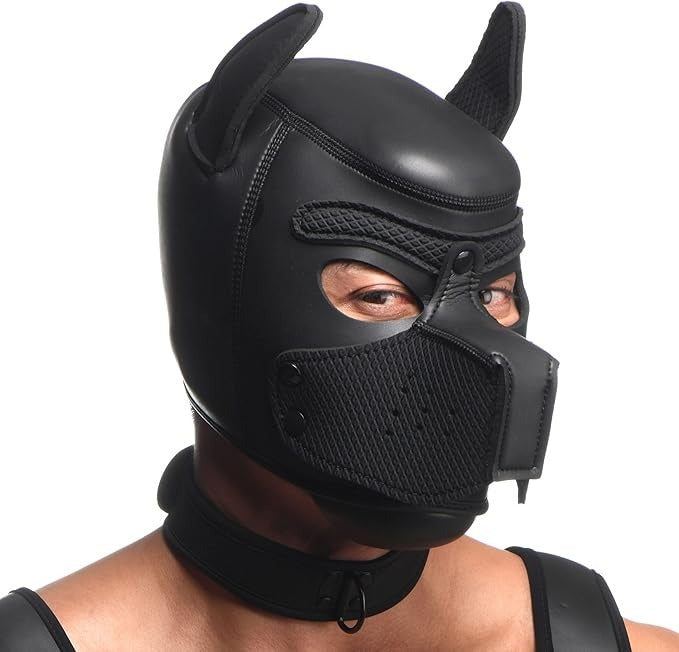 Master Series Full Pup Arsenal Set Neoprene Puppy Hood, Chest Harness, Collar W/ Leash, & Arm Bands