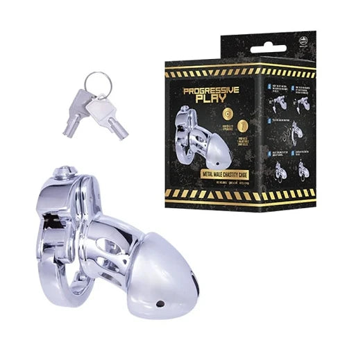 Progressive Play MALE CHASTITY DEVICE WITH BASE RING